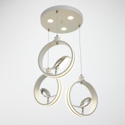 Люстра "Гнездо" LED 98Вт 3000К - 6000К белый 40х40х24 см