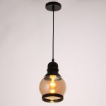 Светильник подвесной "Круг" 1х40Вт Е27 черный 14х14х25 см