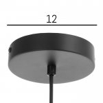 Светильник подвесной "Круг" 1х40Вт Е27 черный 14х14х25 см