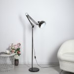 Торшер "Техно" 1x60Вт E27 черный хром 46х27х174 см