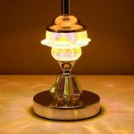 Лампа настольная "Хрустальный цветок" 1x60Вт E27 хром 25х25х42 см.