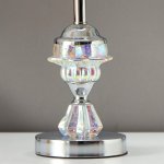 Лампа настольная "Хрустальный цветок" 1x60Вт E27 хром 25х25х42 см.