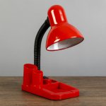Лампа настольная "Мудрец" Е27 40W,  220В красный 18х11,5х33 см