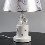 Лампа настольная "Творчество" 1x60Вт E27 белый низ подсветка 23х23х40 см