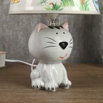 Светильник детский керамика "Котенок" 1x40Вт E14 20х20х32 см.