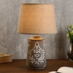 Лампа настольная "Латте" 1х40Вт E14 серый 20х20х34 см.