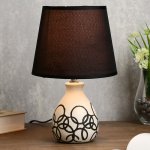 Лампа настольная "Кольца" 1х40Вт E14 белый 17х17х28 см.