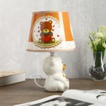 Лампа настольная "Мишка белый" 1хЕ14 40Вт 20х20х32см.