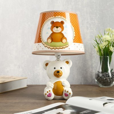 Лампа настольная Лампа настольная "Мишка белый" 1хЕ14 40Вт 20х20х32см.