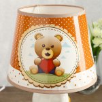 Лампа настольная "Мишка белый" 1хЕ14 40Вт 20х20х32см.