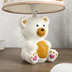 Лампа настольная "Мишка белый" 1хЕ14 40Вт 20х20х32см.