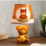 Лампа настольная "Мишка коричневый" 1хЕ14 40Вт  20х20х32см.