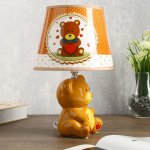 Лампа настольная "Мишка коричневый" 1хЕ14 40Вт  20х20х32см.