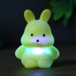 Ночник пластик "Зайчик" 1Вт RGB МИКС 3х6х6,5 см.