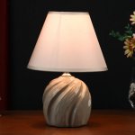 Лампа настольная керамика "Кадди" 1хE14 40Вт серый 18х18х27 см.