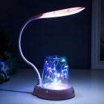 Лампа настольная с подсветкой "Энджой" 3 режима LED 7Вт белый 11х23х42,5 см.