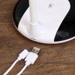 Лампа настольная "Пронто" 2 режима LED 7Вт 3000-6000К белый-черный 13х15х38 см.