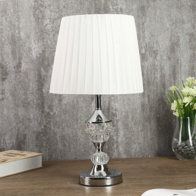 Лампа настольная с подсветкой "Адорно" 1х40Вт Е27 серебро 24х24х43 см.