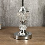 Лампа настольная с подсветкой "Адорно" 1х40Вт Е27 серебро 24х24х43 см.