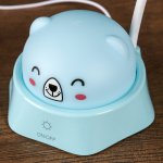 Лампа настольная-ночник "Радостный мишка" LED 5Вт голубой 14х18х41 см.