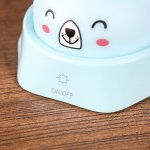 Лампа настольная-ночник "Радостный мишка" LED 5Вт голубой 14х18х41 см.