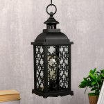 Ночник "Домашний фонарь" LED черный 13,5х13,5х39 см.