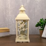 Ночник "Фонарь и природа" LED белый 13,5х13,5х39 см.