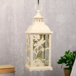 Ночник "Фонарь и природа" LED белый 13,5х13,5х39 см.