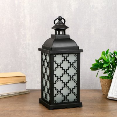 Ночник с эффектом огня Ночник с эффектом огня "Домашний очаг" 21хLED черный 13,5х13,5х38 см.