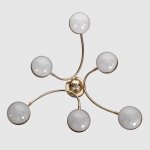 Люстра "Артена" LED 42Вт золото 70х70х24 см.