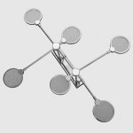 Люстра "Пунто" 6хLED 42Вт хром 88х80х17 см.