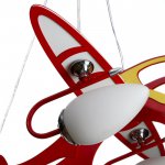 Люстра "Самолетик" 1x40Вт E27+2xE14 40Вт красный 52х57х68 см.