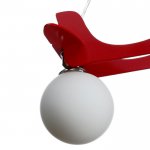 Люстра "Самолетик" 1x40Вт E27+2xE14 40Вт красный 52х57х68 см.