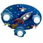 Люстра "Звезды" 3x40Вт E27+10Вт LED 55х55х18 см.