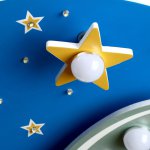 Люстра "Звезды" 3x40Вт E27+10Вт LED 55х55х18 см.