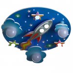 Люстра "Звезды" 3x40Вт E27+10Вт LED 55х55х18 см.