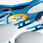 Люстра "Штурмовик" 4x40Вт E14+10Вт LED 67,5х60х17 см.