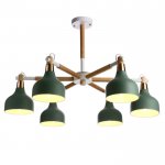 Люстра "Канди" 6x40Вт E27 зеленый 75х75х64 см.