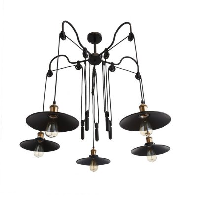 Люстра "Кандела" 5х40Вт E27 черный 118х118х129 см.