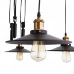 Люстра "Кандела" 5х40Вт E27 черный 118х118х129 см.