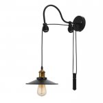 Бра "Кандела" 1х60Вт E27 черный 22х58х51 см.