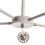 Люстра "Даллас" 6х40Вт E27 белый-золото 83х83х35 см.