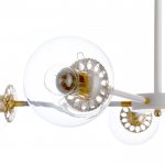 Люстра "Даллас" 6х40Вт E27 белый-золото 83х83х35 см.