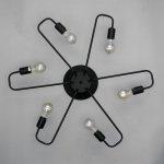 Люстра "Клауд" 6х40Вт E27 черный 82х82х16 см.