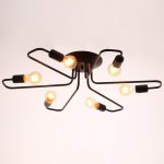 Люстра "Клауд" 6х40Вт E27 черный 82х82х16 см.