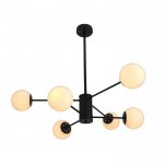 Люстра "Баренса" 6х40Вт E27 черный 86х86х70 см.