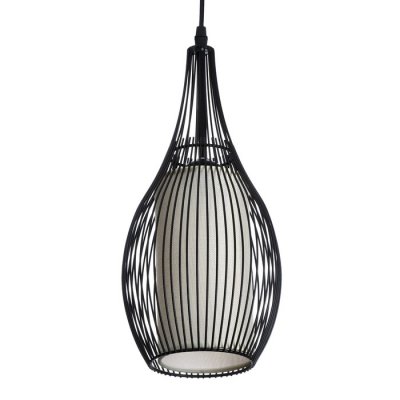 Светильник Светильник "Овал" 1х40Вт E27 черный 27х27х120 см.