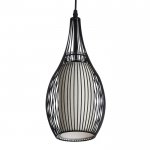 Светильник "Овал" 1х40Вт E27 черный 27х27х120 см.