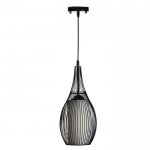 Светильник "Овал" 1х40Вт E27 черный 27х27х120 см.