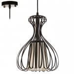 Светильник "Форма" 1х40Вт E27 черный 22х22х120 см.